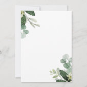 ユーカリプスグリーンリーベビーシャワー招待状 招待状 (裏面)