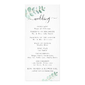 ユーカリプスグリーンリーミニマル結婚式 プログラム (裏面)