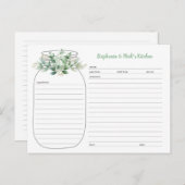 ユーカリプスグリーンリーメイソンジャールレシピカード 案内ポストカード (正面/裏面)