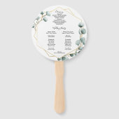 ユーカリプスグリーンリーラウンド結婚式 プログラムファン ハンドファン (裏面)