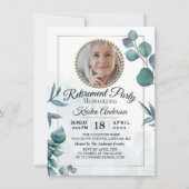 ユーカリプスグリーンリーリタイアメントパーティの招待状 招待状 (正面)