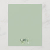 ユーカリプスグリーンリーリーフ結婚式招待状 (裏面)