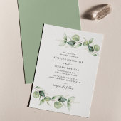 ユーカリプスグリーンリーリーフ結婚式招待状