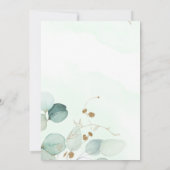 ユーカリプスグリーンリー結婚式招待状 招待状 (裏面)