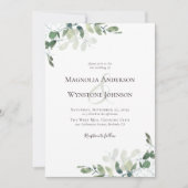 ユーカリプスグリーンリー結婚式招待状 招待状 (正面)