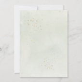 ユーカリプスグリーンリー葉金ゴールドブライダルシャワー 招待状 (裏面)