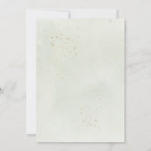 ユーカリプスグリーンリー葉金ゴールドブライダルルンチョン 招待状 (裏面)