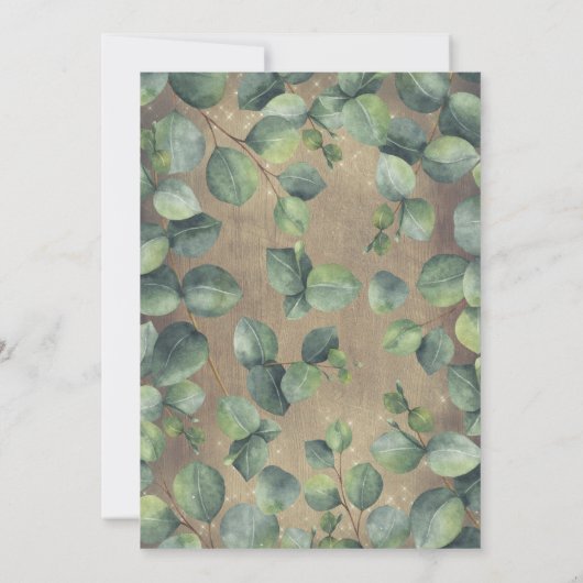 ユーカリプスグリーンリ素朴ー婚約パーティ 招待状 (裏面)