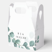 ユーカリプスグリーン結婚リーズボンボニエール フェイバーボックス (オープン)