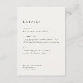 ユーカリプスグリーン&ピンク花模様ズ結婚ズ エンクロージャーカード