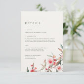 ユーカリプスグリーン&ピンク花模様ズ結婚ズ エンクロージャーカード (スタンド正面)