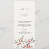 ユーカリプスグリーン&ピンク花模様ズ結婚ズ メニュー (正面)