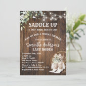 ユーカリプスサドルあなたのブーツ女性のカーボーイシャワーを置く 招待状 (スタンド正面)