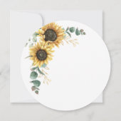 ユーカリプスサンフラワーブランチバブリーブライダルシャワー 招待状 (裏面)