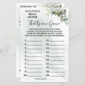 ユーカリプスザエプロンブライダルシャワーバイリンガルゲーム (正面/裏面)