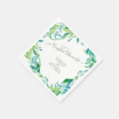 ユーカリプスシードリーフローレルリースボホカップル スタンダードカクテルナプキン (角)