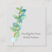 ユーカリプスハーブビジネス天然浴製品 スクエア名刺 (正面)