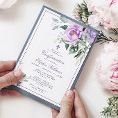 ユーカリプスバイオレットフラワーズ確認招待状 招待状