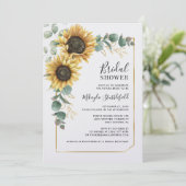 ユーカリプスヒマワリ花ブライダルシャワー 招待状 (スタンド正面)