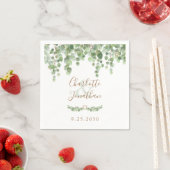 ユーカリプスモダングシンプルリー結婚ズのナプキン スタンダードカクテルナプキン (インサイチュ)