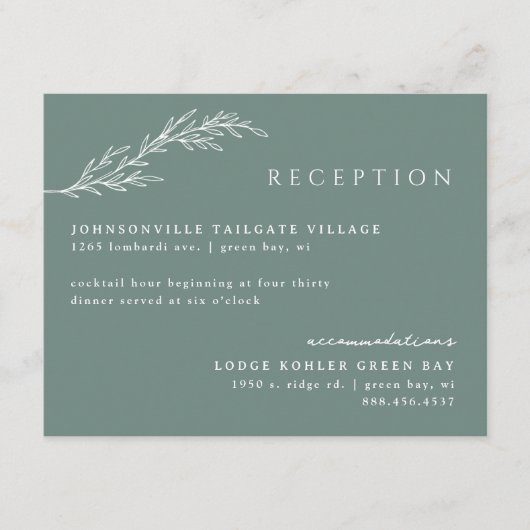 ユーカリプスモダンステンシルボタニカル詳細 エンクロージャーカード (正面)