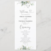 ユーカリプスリーフグリーナリー結婚式 プログラム (正面)