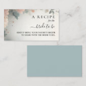 ユーカリプスレーストゥルダスティブルーブライダルシャワー エンクロージャーカード (正面/裏面)