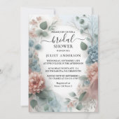 ユーカリプスレーストゥルダスティブルーブライダルシャワー 招待状 (正面)