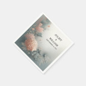 ユーカリプスレーストゥルパステルダスティブルー結婚ズ スタンダードカクテルナプキン (角)