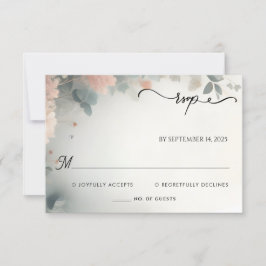 ユーカリプスレーストゥルパステルダスティブルー結婚ズ 出欠カード