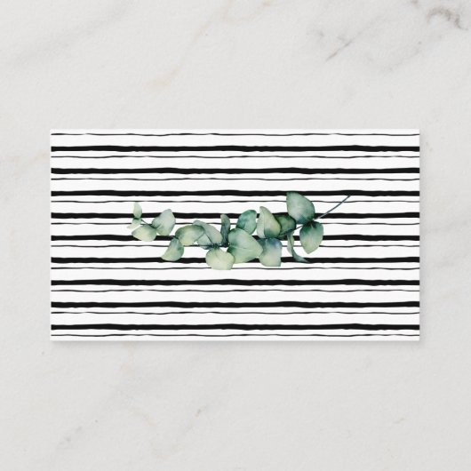 ユーカリプスワインラッフルチケットカードブライダルシャワー プレイスカード (裏面)