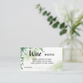 ユーカリプスワインラッフルチケットブライダルシャワーカード プレイスカード (スタンド正面)