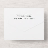 ユーカリプス結婚グリーンズセージグリーン オールインワン招待状 (裏面)