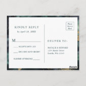 ユーカリプタアンパサンド金ゴールドグリーンウェディングンRSVP ポストカード (裏面)