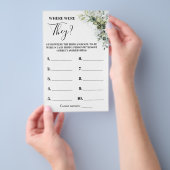 ユーカリプタスどこ彼らはブライダルシャワーゲームカード チラシ (ハンドル)