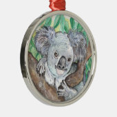 ユーカリプタスの木の絵画オーナメントにコアラ メタルオーナメント (右)