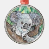 ユーカリプタスの木の絵画オーナメントにコアラ メタルオーナメント (正面)