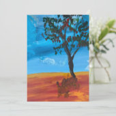 ユーカリプタスアクリルアートカード 招待状 (スタンド正面)