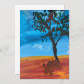 ユーカリプタスアクリルアートカード 招待状 (正面/裏面)