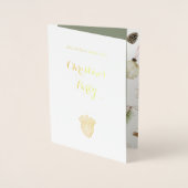 ユーカリプタスアコルズクリスマス招待状カード 箔カード (正面)