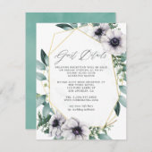 ユーカリプタスアネモネジオメトリックゲスト詳細 エンクロージャーカード (正面/裏面)