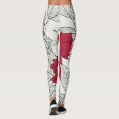 ユーカリプタスアネモネフローララインアート レギンス (裏面)