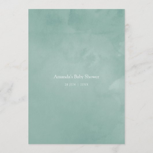 ユーカリプタスアネモネ幾何学ベビーシャワーアドバイス アドバイスカード (裏面)