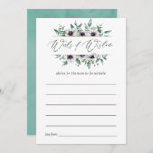 ユーカリプタスアネモネ幾何学ベビーシャワーアドバイス アドバイスカード (正面/裏面)