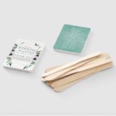 ユーカリプタスアネモネ幾何結婚式 プログラム ハンドファン (組立なし)