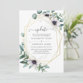 ユーカリプタスアネモネ結婚幾何学更新 招待状 (スタンド正面)