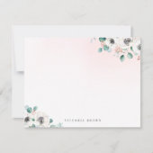 ユーカリプタスアネモンフローラパーソナライズされた文具 ノートカード (正面)