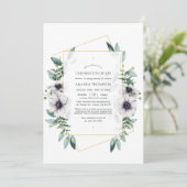 ユーカリプタスアネモン生命の幾何学的お祝い 招待状 (スタンド正面)