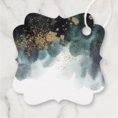 ユーカリプタスアンパサンド金ゴールドグリーン結婚ズありがとう フェイバータグ (裏面)