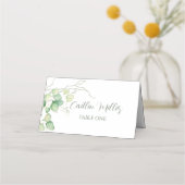 ユーカリプタスウォーターカラーミニマリスト座席表 プレイスカード (正面)